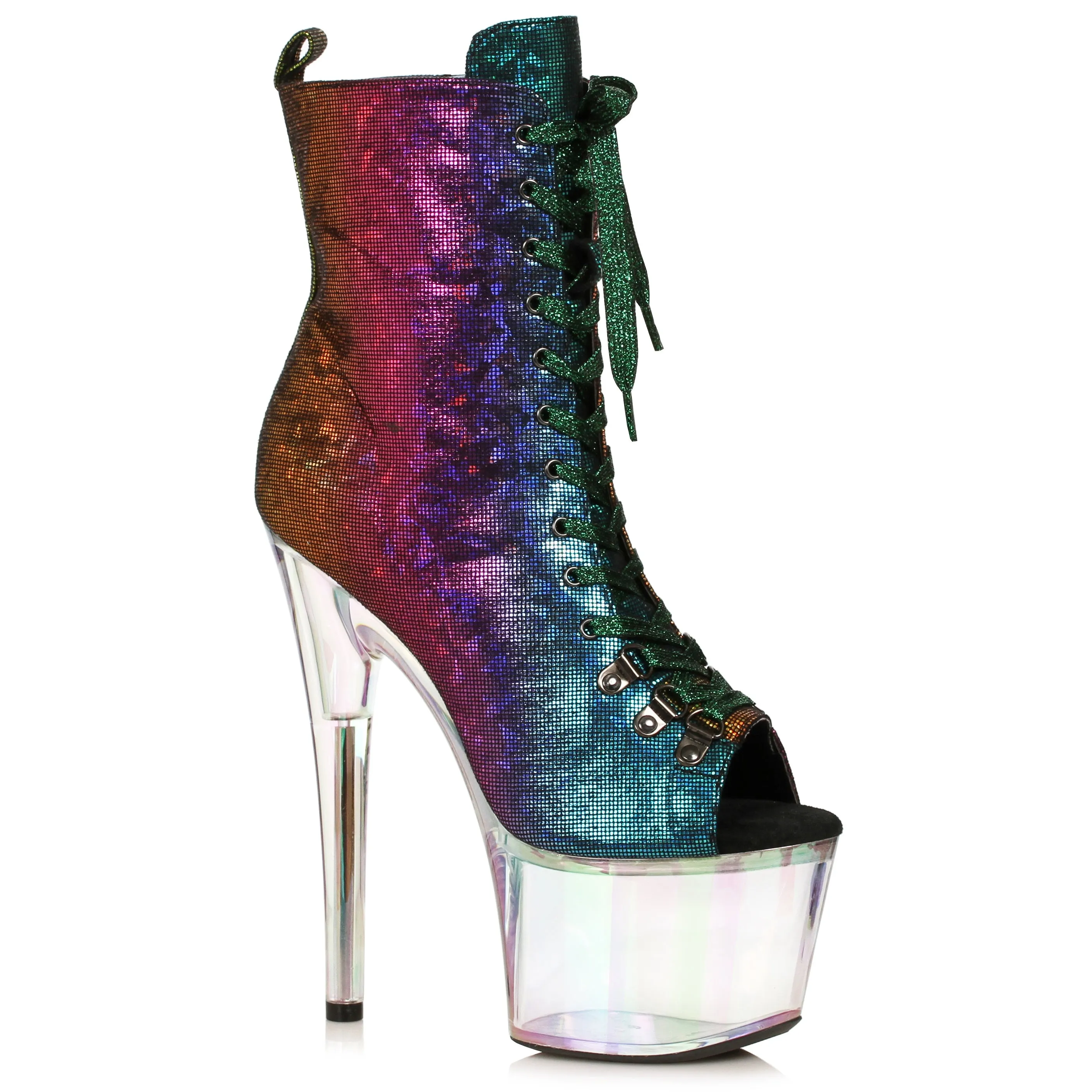 709-AMY 7" Heel Lace Up Ankle Boots.