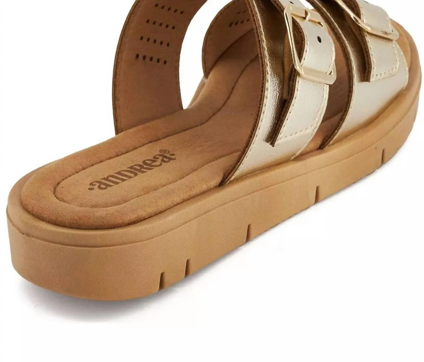 Andrea - Women's Comfort Footbed Double Buckle Sandals