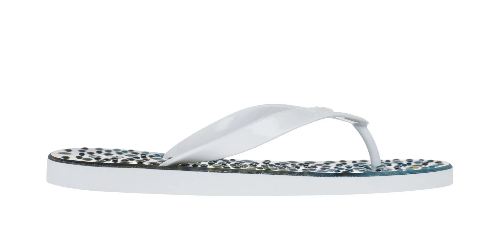 Caprice Flip Flops with White Straps