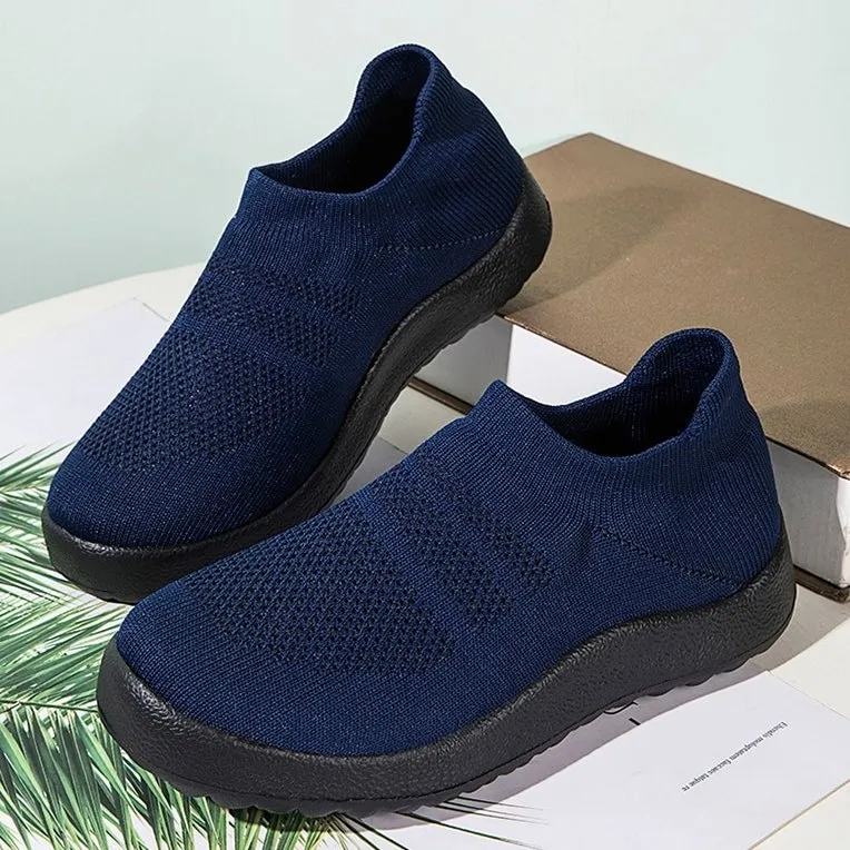 Cuzcare Orthopedic Shoes Women Breathable Wear-resistant Slip-ons Wowen Mesh Elegant Summer