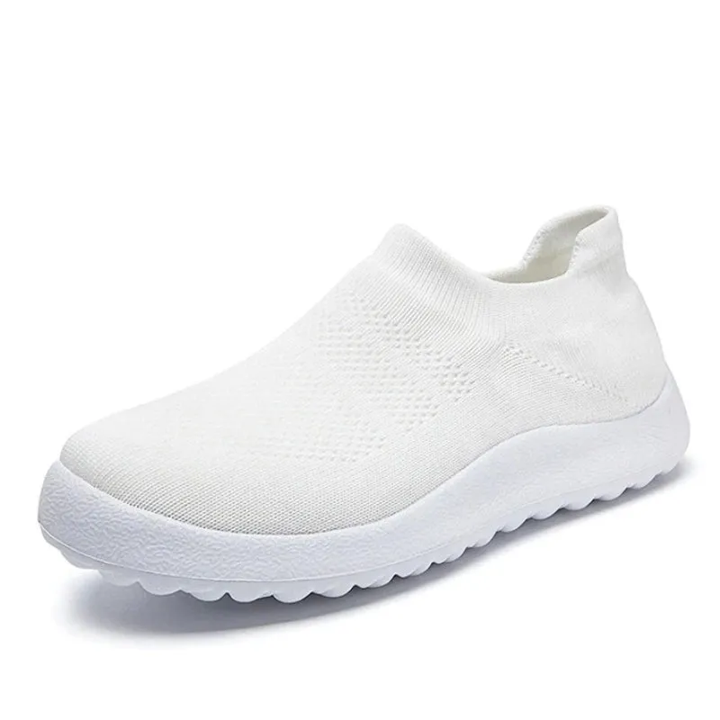 Cuzcare Orthopedic Shoes Women Breathable Wear-resistant Slip-ons Wowen Mesh Elegant Summer