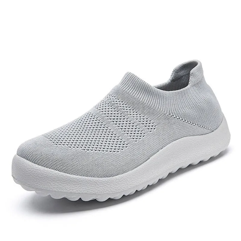 Cuzcare Orthopedic Shoes Women Breathable Wear-resistant Slip-ons Wowen Mesh Elegant Summer