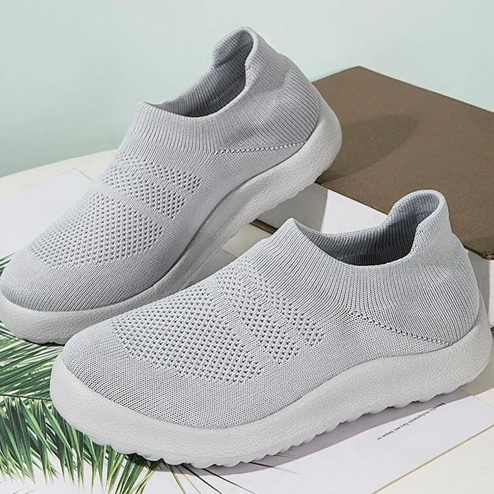 Cuzcare Orthopedic Shoes Women Breathable Wear-resistant Slip-ons Wowen Mesh Elegant Summer