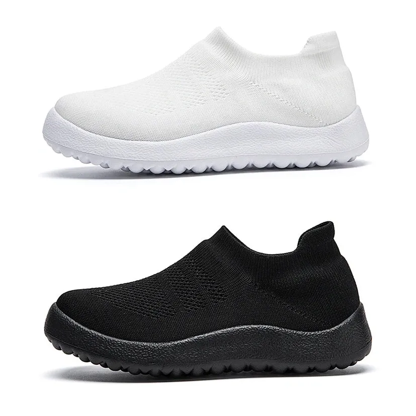 Cuzcare Orthopedic Shoes Women Breathable Wear-resistant Slip-ons Wowen Mesh Elegant Summer