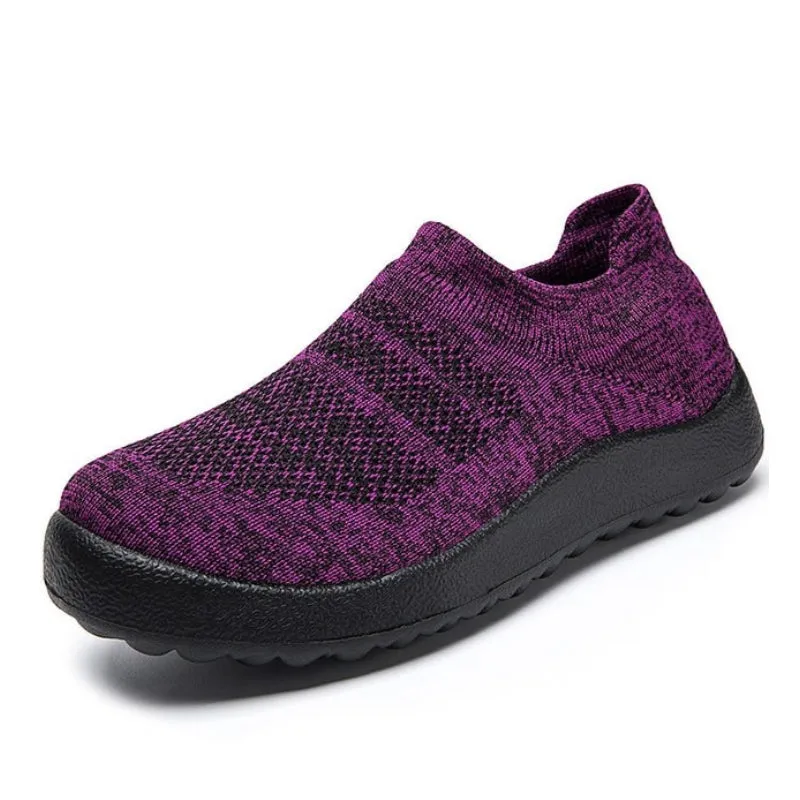Cuzcare Orthopedic Shoes Women Breathable Wear-resistant Slip-ons Wowen Mesh Elegant Summer
