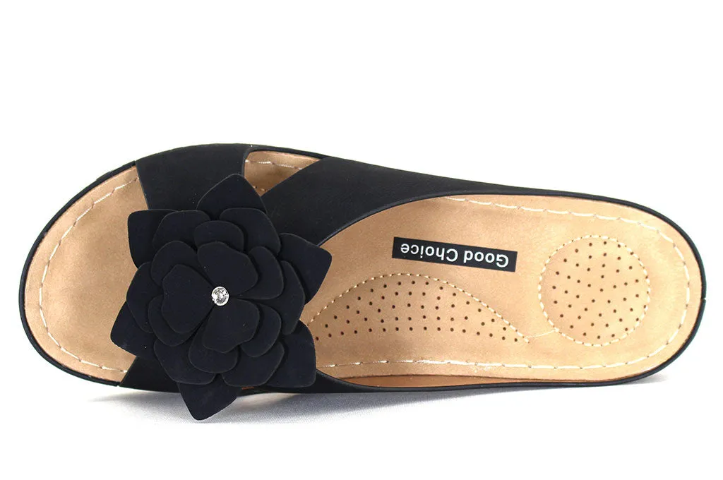 GC Shoes Women's Claire Flower Wedge