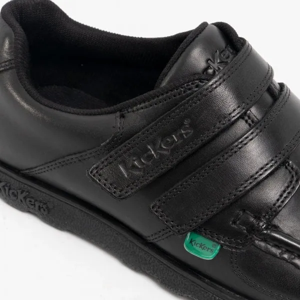 Kickers FRAGMA STRAP Boys School Shoes Black