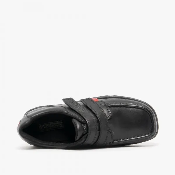 Kickers FRAGMA STRAP Boys School Shoes Black
