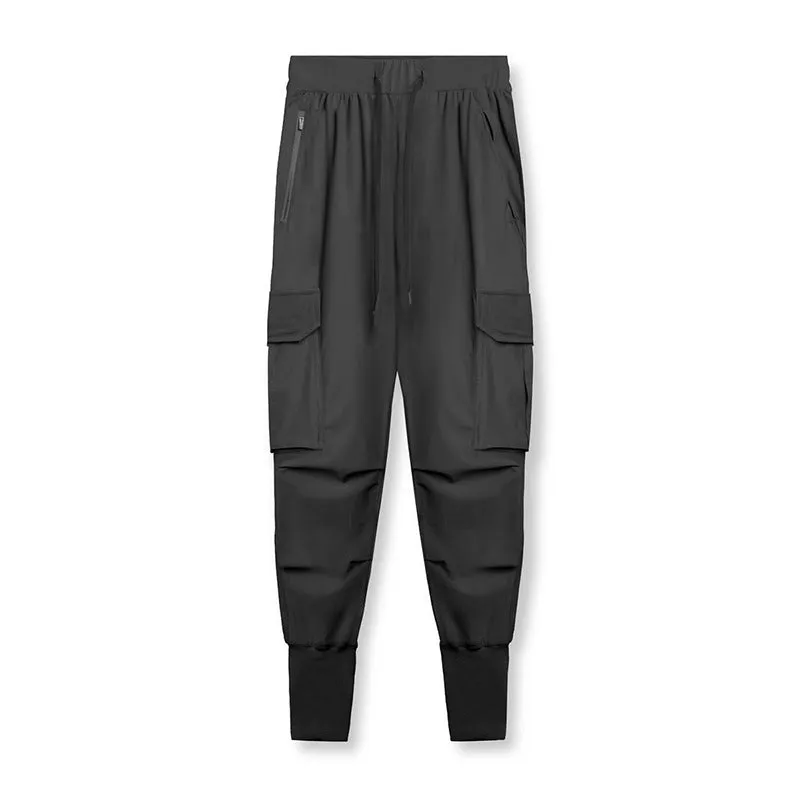 Men's Quick Dry Bunched Feet Overalls Running Pants