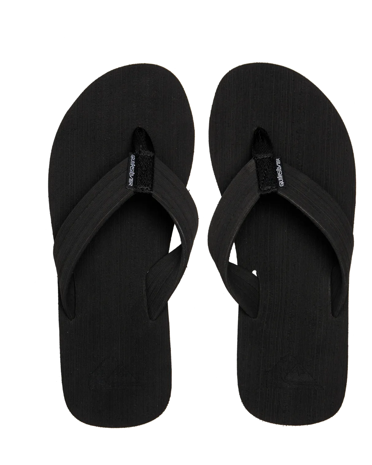 Molokai Layback Textured Flip Flops in Black, White & Black