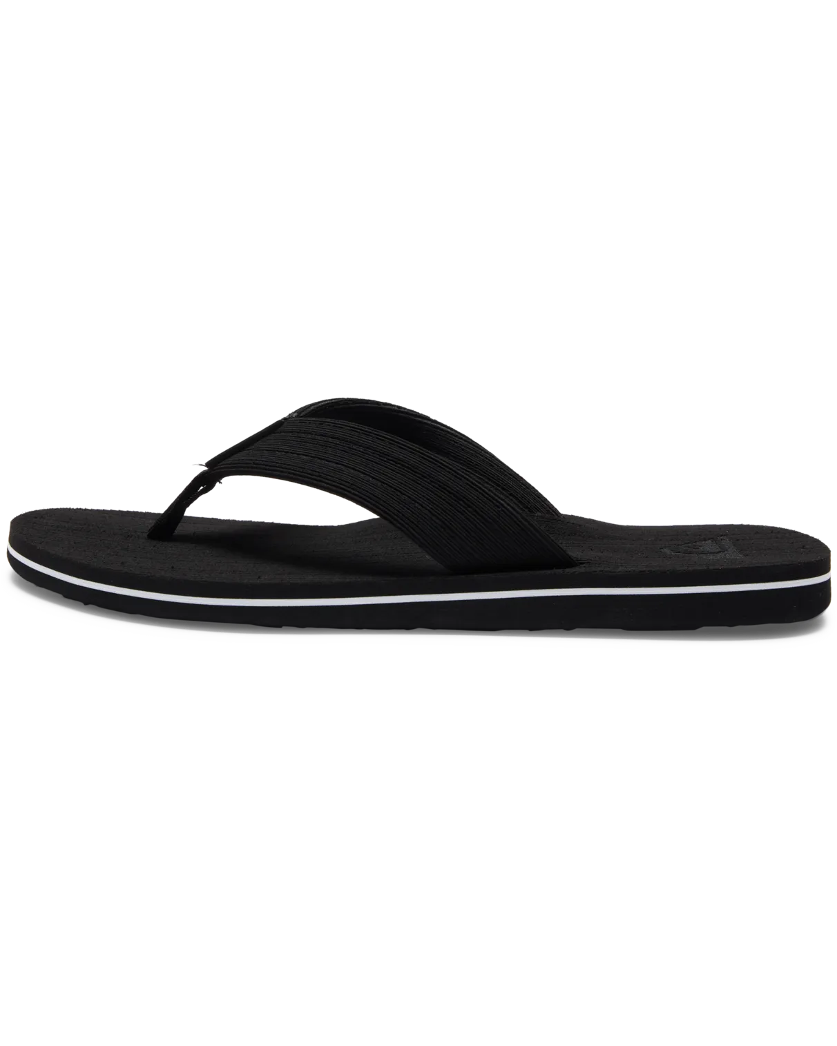 Molokai Layback Textured Flip Flops in Black, White & Black