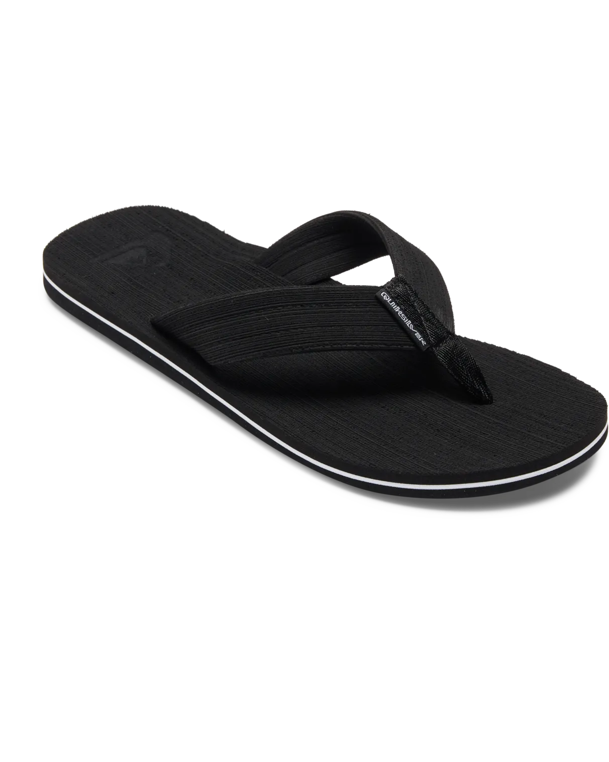 Molokai Layback Textured Flip Flops in Black, White & Black