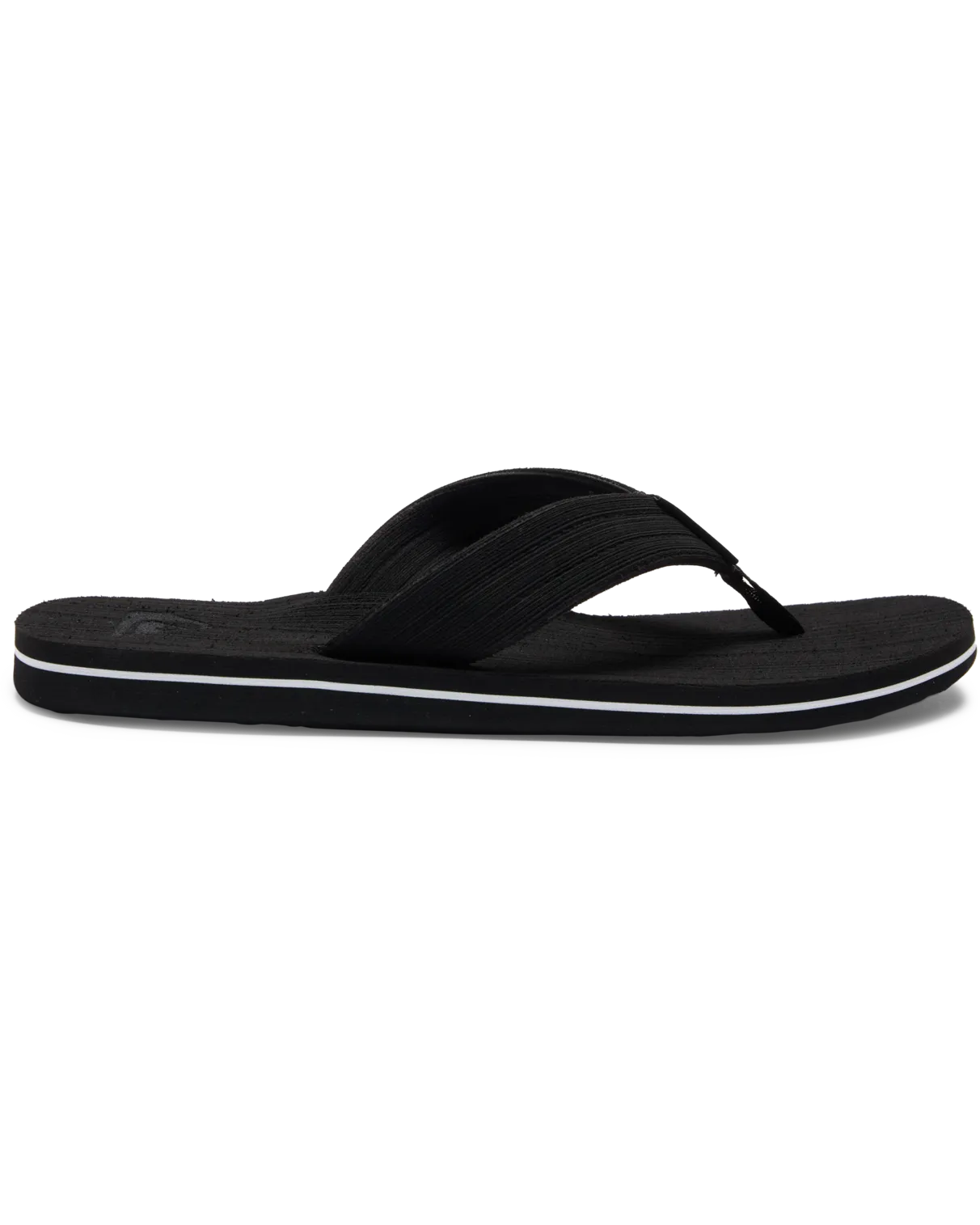 Molokai Layback Textured Flip Flops in Black, White & Black