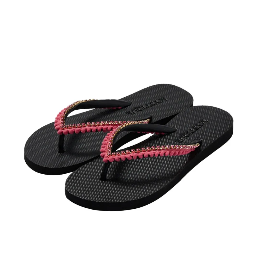 Pom Pom  - Black / Pink