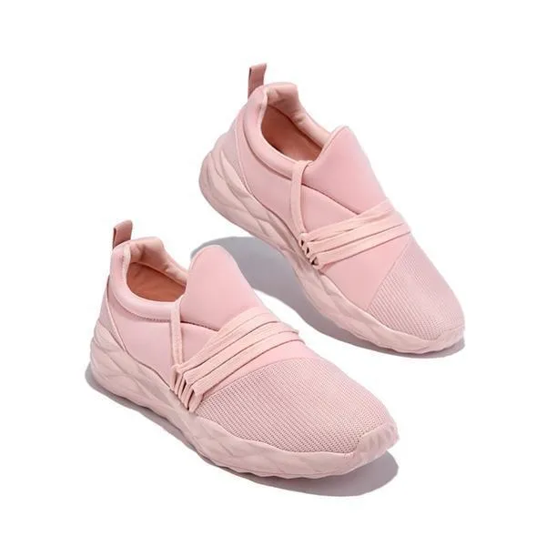 Purpdrank - White Fashion Casual Solid Color Breathable Sneakers