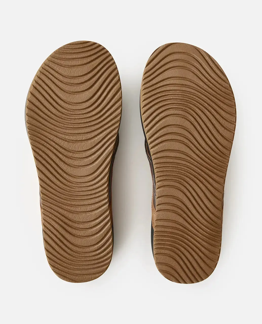 Soft Top Open Toe Flip Flops in Black & Brown