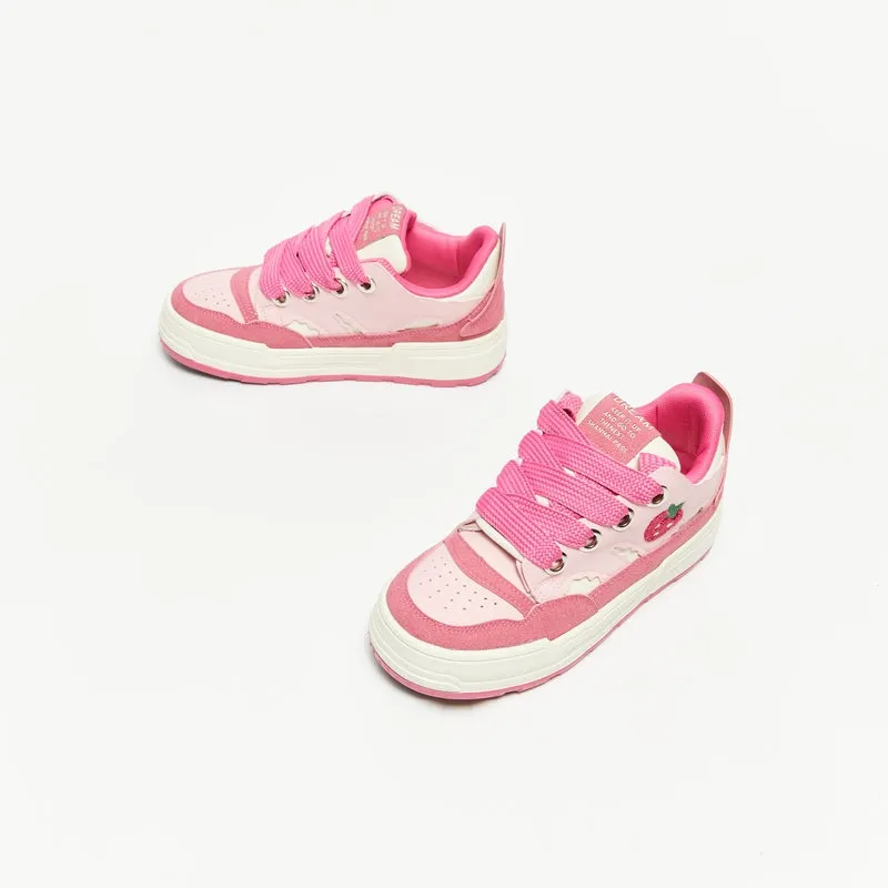 Sweet Girly Dopamine Style Pink Low-top Sneakers