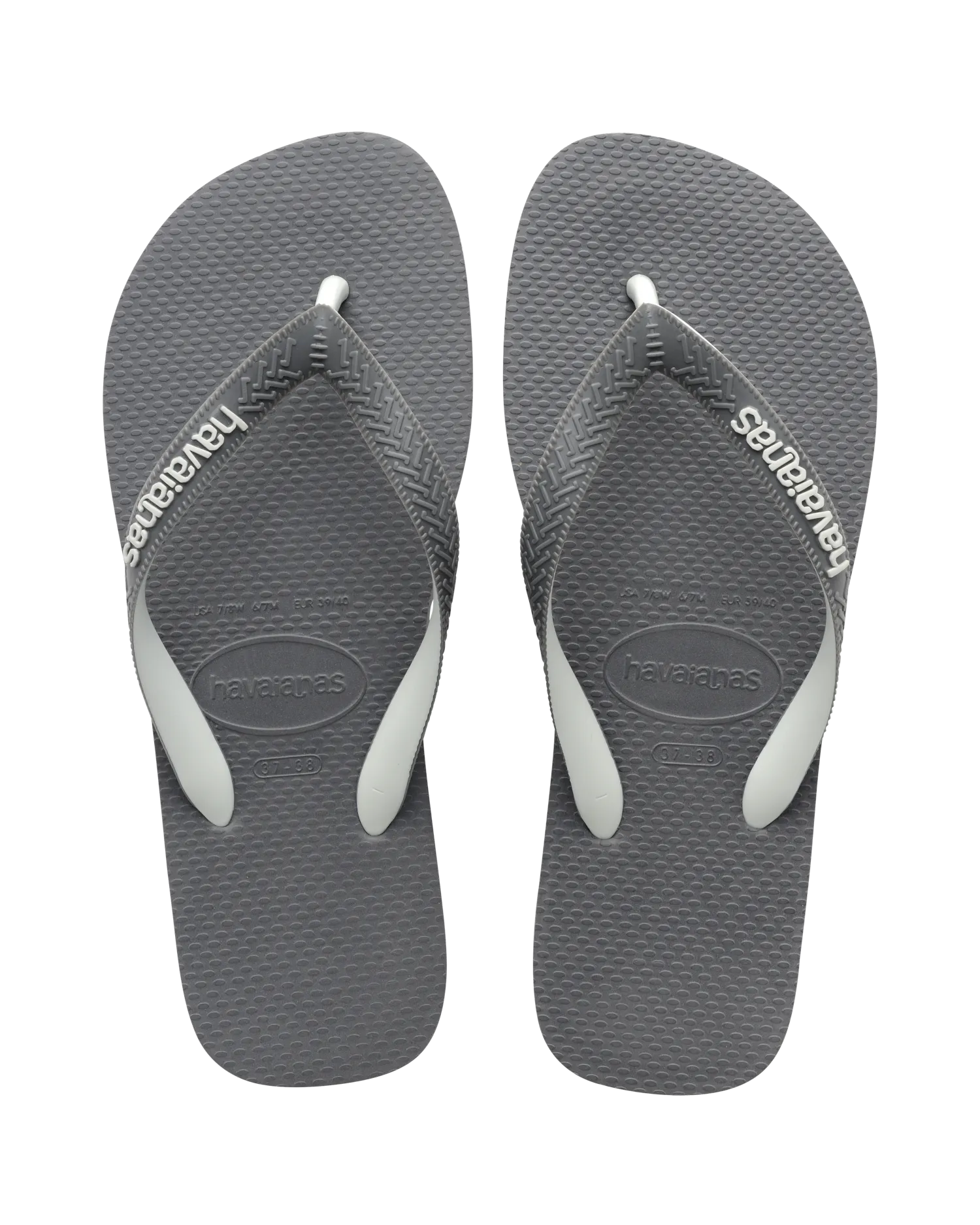 Top Mix Flip Flops in Steel Grey & Steel Grey